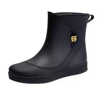 Wide Fit Wellies Waterproof Ankle Boots Women Ladies Garden Shoes Squeaky Cowboy Boots Men's Rain Water Shoes Top Rubber Casual Fashion Outdoor Work Fishing Car Wash Kitchen Non Slip Overshoes Rain Li