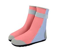 Wide Fit Wellies Women Waterproof Boots Ladies Garden Shoes Women's Breathable Mesh Casual Sneaker Sports Shoes Beach and Socks for Swimming Diving River Tracing Non Slip Soft Wading Cottage (Pink,4)
