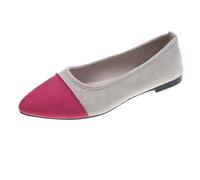 Wide Fit Women's Loafers Comfortable Slip on Ladies Moccasin Shoes,Supporting Autumn Commutes and Weekend Touring Genuine Leather Slip On Loafers Feature Shock Absorbing Rubber Bases Hot Pink