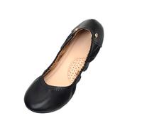 Wide Fit Women's Loafers & Moccasins Comfortable Slip on Work Shoes,Experience Comfort During Autumn Country Strolls in Water Resistant Textile Moccasins with Cushioned Rubber Bottoms Black