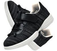 Wide Fitting Mens Shoes Women Diabetic Walking Air Cushion Slip-On Orthopedic Sandals Diabetic Walking Shoes Air Cushion Orthopedic Slip On Shoes with Arch Support ( Color : BlackGrey , Size : 37.5 EU