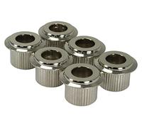 Wide Flanged 10mm x 1/4" Guitar Tuning Machine Conversion Bushings w/large flange Nickel