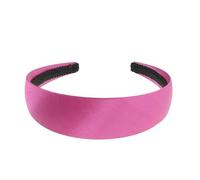 Wide Flat Very Strong 4cm Plain Simple Blank Satin DIY Millinery Hatinator Big Fascinator Fastener Long Thick Hair Accessories Headband Crafts Alice Band Woman (Magenta)