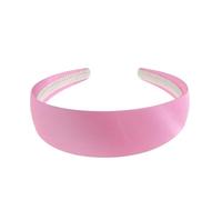 Wide Flat Very Strong 4cm Plain Simple Blank Satin DIY Millinery Hatinator Big Fascinator Fastener Long Thick Hair Accessories Headband Crafts Alice Band Woman (Candy Pink)