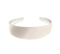 Wide Flat Very Strong 4cm Plain Simple Blank Satin DIY Millinery Hatinator Big Fascinator Fastener Long Thick Hair Accessories Headband Crafts Alice Band Woman (Pale Nude)