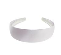 Wide Flat Very Strong 4cm Plain Simple Blank Satin DIY Millinery Hatinator Big Fascinator Fastener Long Thick Hair Accessories Headband Crafts Alice Band Woman (Lilac)