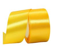 Wide Golden Yellow Ribbon 50mm Satin Ribbons for Gift Wrapping,22m 1.9Inch Wrapping Ribbon Cake Ribbon Silk Thick Ribbon Yellow for Crafting,Christmas,Wedding Car,Bouquets,Party,Cake Decorations