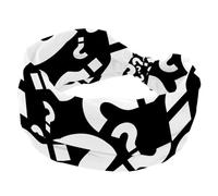 Wide Hairband, Funny Question Mark Pattern Women's Headband, Elastic Non-Slip Headband, Twist Knotted Sport Workout Head Wrap, Hair Accessories