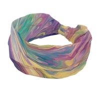 Wide Headband Elastic Hairband Headwear Twist Head Wrap Turban Headband Watercolor Enigmatic Abstract Swirl Texture Hair Accessories for Women
