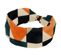 Wide Headband, Headbands for Women Girls, Knotted Cross Turban Head Band, Classical Grid Pattern Non Slip Hairband for Workout, Yoga, Running