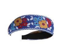 Wide Headband,Wide Headbands for Women - Wide Fabric Headbands with Floral Embroidery | Handmade Vintage Fascinator Hair Accessories for Girls for Most Hairstyles, Daily Wear