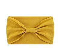 Wide Headbands for Women Black Headwrap Boho African Yoga Turban Plain Headband Women's Winter Yellow (Yellow, One Size)
