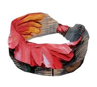 Wide Headbands for Women, Comfortable Knotted Hair Bands, No Slip Turban Headband, Vintage Gerbera on a Wooden Stretch Head Wrap, Fashion Hair Accessories