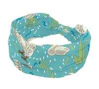 Wide Headbands for Women Dodo Bird Cartoon Character Elastic Turban Headband Non Slip Hair band, Sweat Workout Head Bands Fashion Head Wraps Hair Accessories