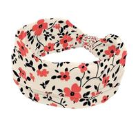 Wide Headbands for Women, Elastic Workout Hairband, Little Flower Pattern Soft Sport Turban Headband Sweatband Headwrap for Yoga Gym Fitness
