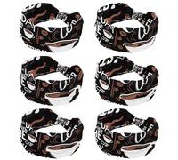 Wide Headbands for Women Knotted No Slip Head Bands Soft Turban Headband Hair Accessories Coffee Cups and Words Head Wraps for Women Yoga Workout Pack of 6