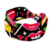 Wide Headbands for Women Lip Rose Macaron Diamond Lollipops Elastic Turban Headband Non Slip Hair band, Sweat Workout Head Bands Fashion Head Wraps Hair Accessories