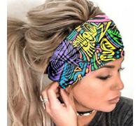 Wide Headbands for Women Men, Fashion Head Bands for Women's Hair, Soft Fabric Stretchy Hair Bands for Makeup, Yoga, Running, Boho Knotted Cute Hair Bands Accessories Yellow & Green
