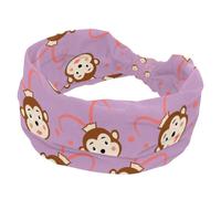 Wide Headbands for Women Non Slip, Crooked Monkey Pattern Workout Headband, Elastic Hair Bands, Sweat Yoga Hairband, Knotted Head Wraps for Girl Ladies