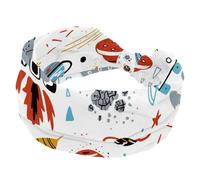 Wide Headbands for Women, Non Slip Turban Headband, Rocket Planet Elastic Hair Bands, Yoga Hairband Sweat Sports Workout Headwrap