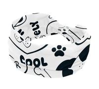 Wide Headbands for Women Non Slip, Workout Headband, Elastic Hair Bands, Colorless Animals Words Pattern Sweat Yoga Hairband, Knotted Head Wraps for Girl Ladies