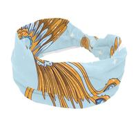 Wide Headbands for Women Phoenix and Sky Elastic Turban Headband Non Slip Hair Band, Sweat Workout Head Bands Fashion Head Wraps Hair Accessories