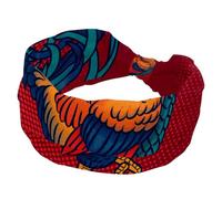 Wide Headbands for Women Red Big Rooster Cock Chicken Elastic Turban Headband Non Slip Hair Band, Sweat Workout Head Bands Fashion Head Wraps Hair Accessories