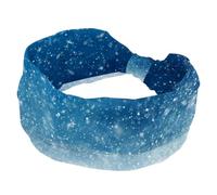 Wide Headbands for Women, Stretchy Thick Turban Non-Slip Accessories Bands for Workout Skincare Daily Use - White Falling Snowflakes Abstract Landscape