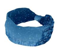 Wide Headbands for Women, Stretchy Thick Turban Non-Slip Accessories Bands for Workout Skincare Daily Use - Winter Landscape with Falling Beautiful Christmas Snow