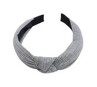 Wide Headbands Knot Turban Headband For Women s Non Slip Fabric Headbands Knotted Hair Band Elastic Hair Accessories,Light gray Durable processing