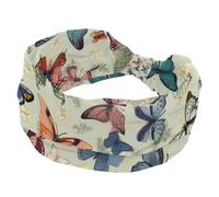 Wide Headbands, Vintage Butterflies and Silhouettes Hairbands for Women, Stretchy Headband, Elastic Head Wrap Hair Accessories, Twisted Cross Hairband