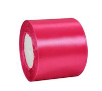 Wide Hot Pink Ribbon 100mm Satin Ribbons for Gift Wrapping, 22m 3.9Inch Cake Ribbon Silk Thick Ribbons Rose for Crafting, Christmas, Wedding Car, Hair Bows, Bouquets, Party, Cake Decorations