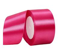 Wide Hot Pink Ribbon 50mm Satin Ribbons for Gift Wrapping,22m 1.9Inch Wrapping Ribbon Cake Ribbon Silk Thick Ribbon Rose for Crafting,Christmas,Wedding Car,Hair Bows,Bouquets,Party,Cake Decorations
