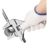 Wide Jaw Adjustable Wrench - 0.2x2.7 Inch Crescent Spanner for Pipe, Faucet, and Valve Repair with Tools Function, Heavy-Duty Wrench for Bicycle, Auto Brake, Sink, Household Use