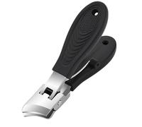 Wide Jaw Opening Anti-Splash Slanted Nail Clipper, Curved Angled Nail Clippers Stainless Steel, with Long Ergonomic Handle for Men Women