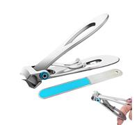Wide Jaw Opening Nail Clippers Set for Thick Nails, Heavy Duty Toenail & Fingernail Clipper Cutter for Seniors, Men & Women, Professional Manicure Pedicure Kit with Nail File, Storage Case & Pouch