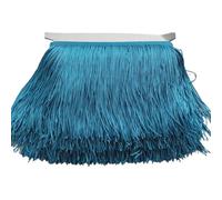 Wide Lace Fringe Trim, 1Meters 25 Colors Beautiful 20CM Long Lace Fringe Trim Polyester Tassel Trimming DIY Latin Dress Stage Clothe Accessories(Sky Blue)