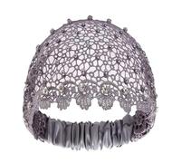 Wide Lace Headbands for Women Elastic Eyelet Rhinestone Vintage