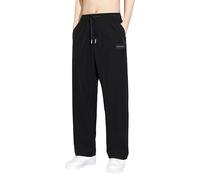 Wide Leg Baggy Sweatpants for Men Straight Leg Tall Workout Wide Legged Track Pants Summer Open Bottom Open Leg Joggers High Waisted Relaxed Fit Casual Sweat Pants Ice Silk Athletic Black