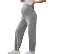 Wide Leg Baggy Sweatpants for Women Maternity Tall Workout Wide Legged Trousers Straight Leg Open Leg Open Bottom Lounge Pants with Pockets Loose 2025 Joggers Pregnancy Plus Size