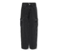 Wide Leg Cargo Jeans Black