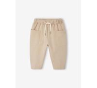 Wide-Leg Fleece Trousers for Babies coffee