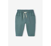 Wide-Leg Fleece Trousers for Babies green