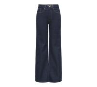 ONLY Women's Onljuicy Hw Wide Rinse DNM Mas763 Noos Fit Jeans, Dark Denim Blue, 27W x 30L