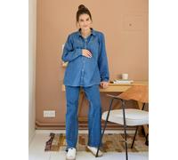 Wide Leg Jeans for Maternity brut denim