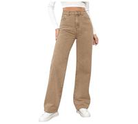 Wide Leg Jeans for Women UK Elasticated High Waist Flare Denim Trousers Baggy Stretch Straight Leg Jeans Loosefit Y2K Slim Fit Boyfriend Denim Pants Jeggers Streetwear with Pockets