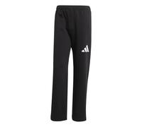 adidas Men's Essentials Wide Leg Three BAR Pant, Black/White, XXL