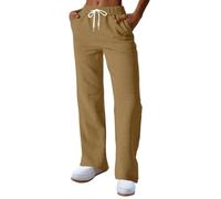 Wide Leg Joggers For Women UK Petite Trousers Women Short Leg Cargo Joggers Size 16 Tracksuit Bottoms Womens Straight Sweatpants Cotton Straight Trousers Loose Fit Pants With Large Pockets Activewear