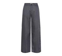 Wide Leg Linen Trousers - female - Part Two - Wide Trousers - Blue - L - Trousers L