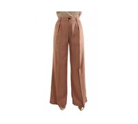 Wide Leg Lyocell Trouser - female - PINKO - Wide Trousers - Brown - XL - Trousers XL